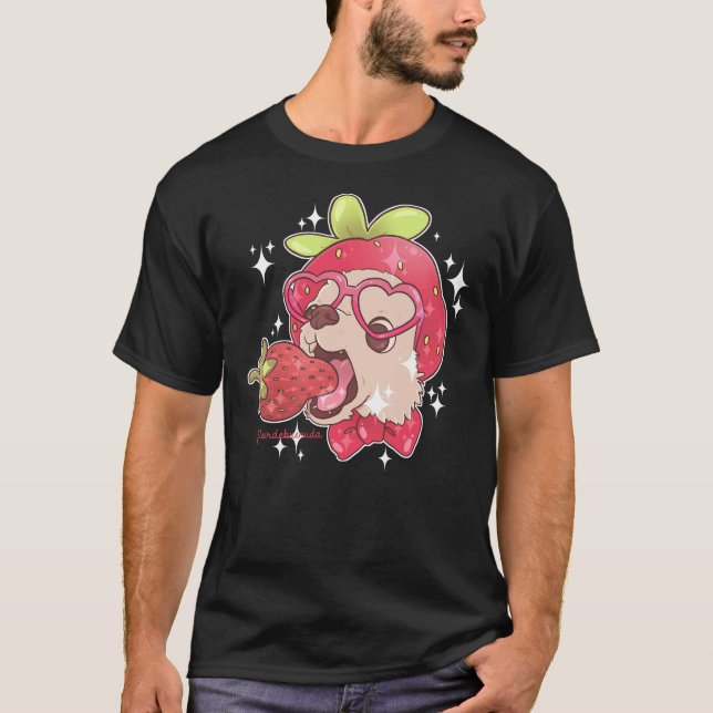 Strawberry Chihuahua T Shirt (Framsida)