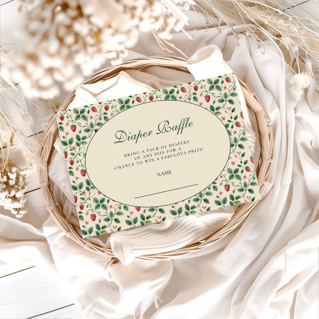 Strawberry Cottage Garden Baby Show Diapper Raffle Tilläggskort (Skapare uppladdad)