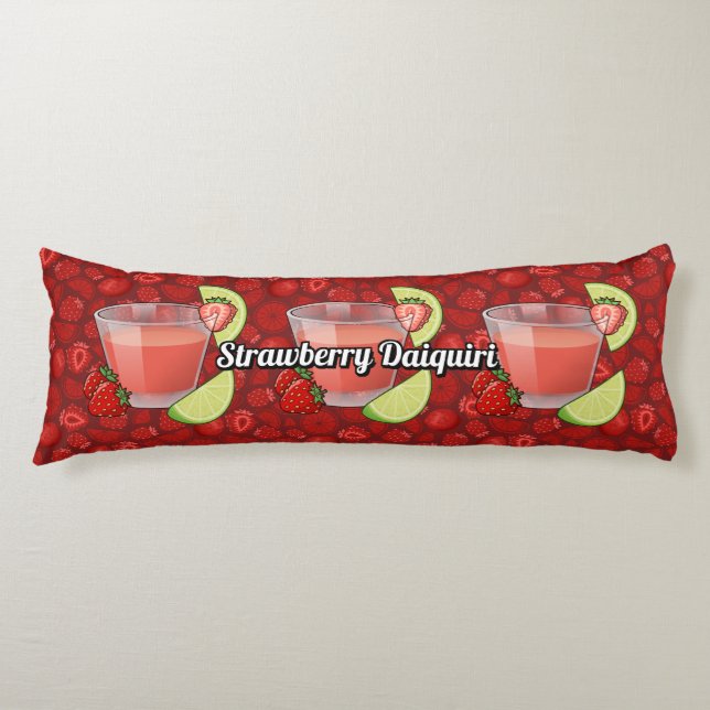Strawberry Daiquiri Cocktail Kroppskudde (Framsidan)