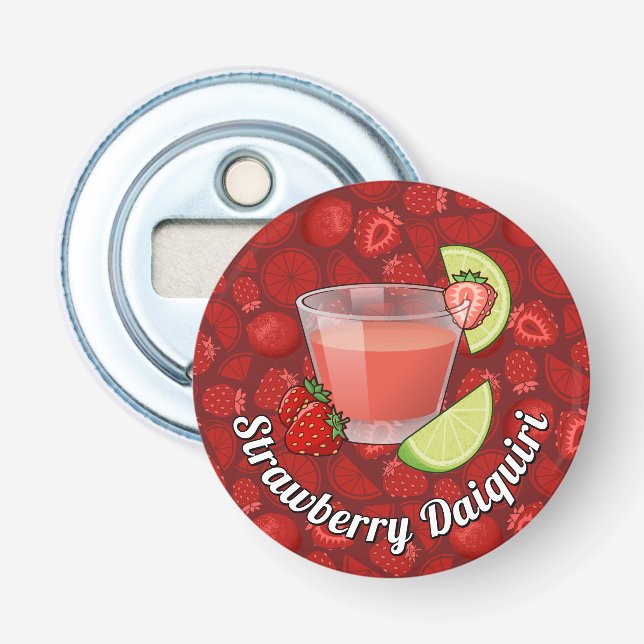 Strawberry Daiquiri Flaska Open er Flasköppnare (Framsidan)