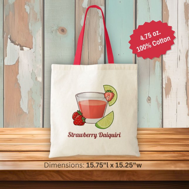 Strawberry Daiquiri-handväska Tygkasse (Skapare uppladdad)