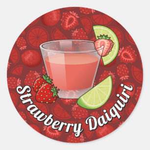 Strawberry Daiquiri Sticker Runt Klistermärke
