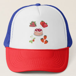 Strawberry Delights – Cute Illustration of Berries Keps