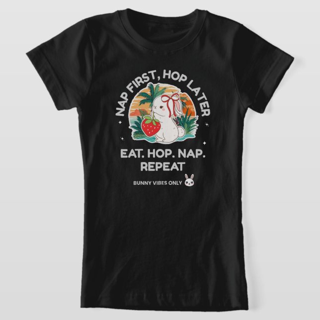 Strawberry Dream Bunny T Shirt (Laydown)