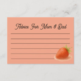 Strawberry Dreams Advice For Mom and Dad Card Rådkort