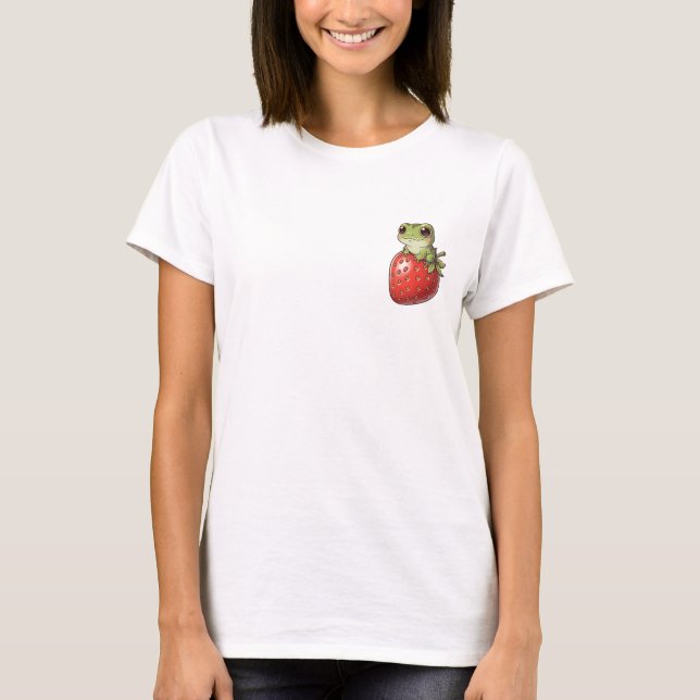 Strawberry Frog Smile T Shirt (Framsida)