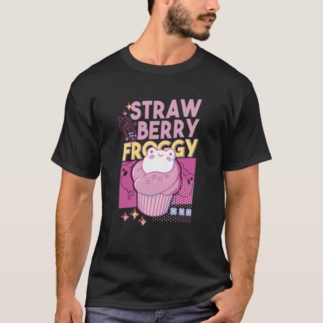 Strawberry Froggy Frog T Shirt (Framsida)
