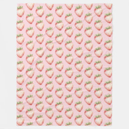 Strawberry Fruit Birthday Fleecefilt