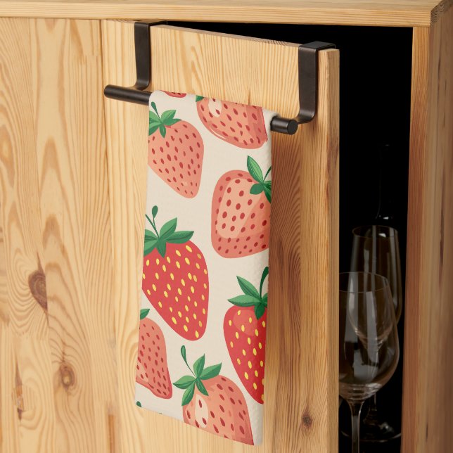 STRAWBERRY FRUIT KÖKSHANDDUK (Thirds Fold)