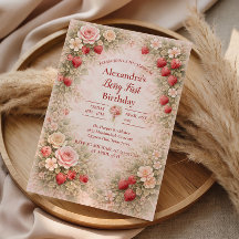 Strawberry Garden Floral 1st Birthday