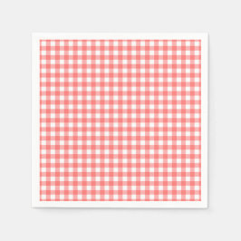 Strawberry Gingham Party Pappersservett