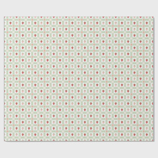 Strawberry Gingham Pastel Green 1st Birthday Presentpapper