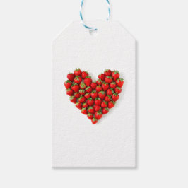 Strawberry Heart Presentetikett