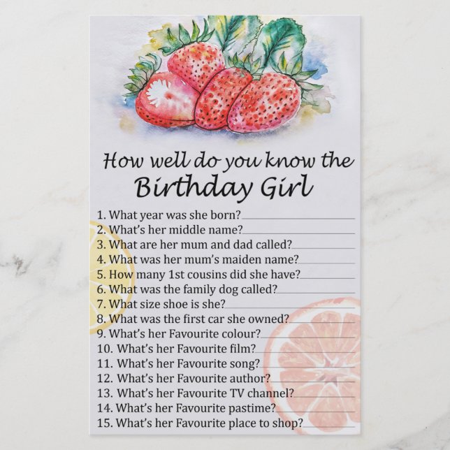 Strawberry Hur bra känner du till födelsedagstjuve (Framsida)