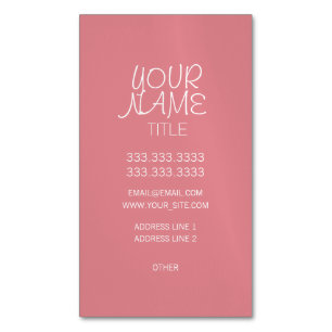 Strawberry Ice Freehand Simple Visitkortmagnet