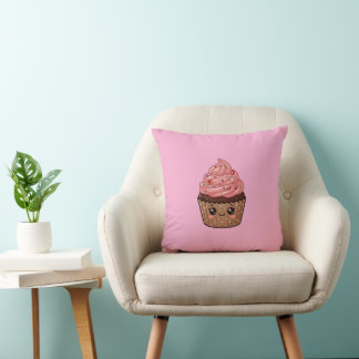 Strawberry Icing Cupcake Kawaii Cushion Pillow Kudde