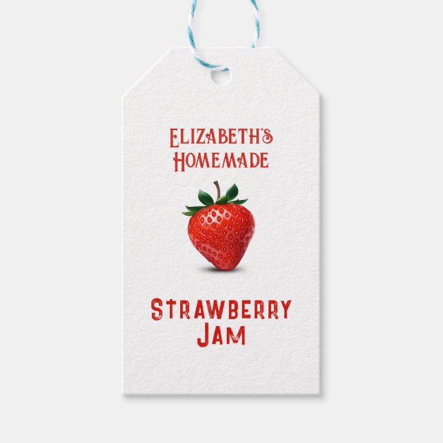 Strawberry Jam Presentetikett (Framsidan)
