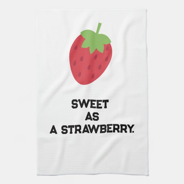 Strawberry Kitchen Towel | Cute Fruit-Themed Kökshandduk (Vertikal)