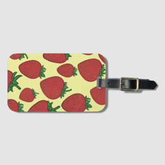Strawberry Luggage Tag Bagagebricka