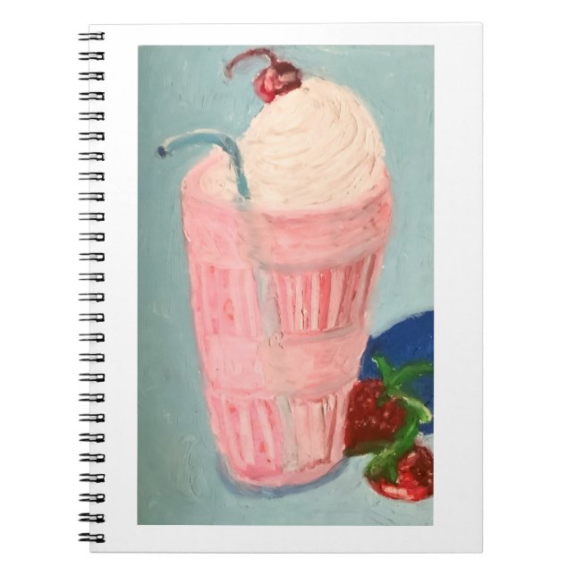 Strawberry Milkshake Anteckningsbok (Framsidan)
