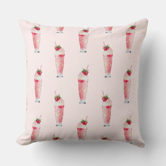 Strawberry Milkshake Throw Pillow  Kudde
