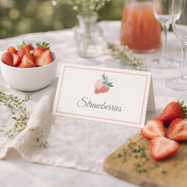 Strawberry Mimosa Bar Table Cards Placeringskort (Skapare uppladdad)