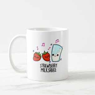 Strawberry Mjölk Shake Funny Food Pun Kaffemugg