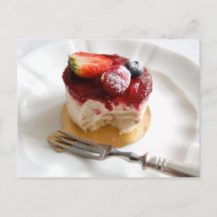 Strawberry Mousse Petit Gateau Postcard Vykort