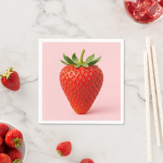 Strawberry napkins. pappersservett