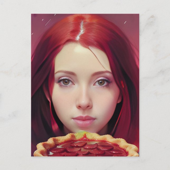 Strawberry Paj Goddess vykort (Framsida)