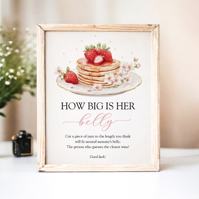 Strawberry Pancake Baby Brunch Belly Sign Poster (Skapare uppladdad)