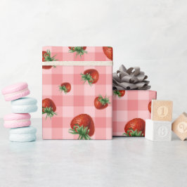 Strawberry Pattern Baby Shower  Presentpapper