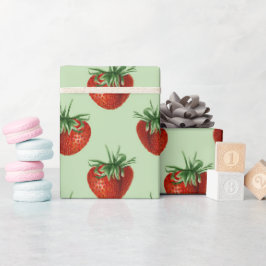 Strawberry Pattern Baby Shower  Presentpapper