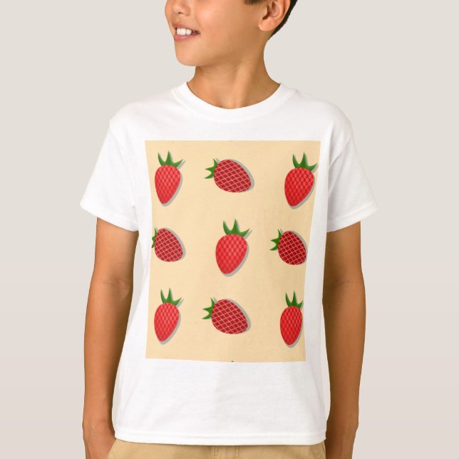 Strawberry pattern for fruit summertime good vibes t shirt (Framsida)