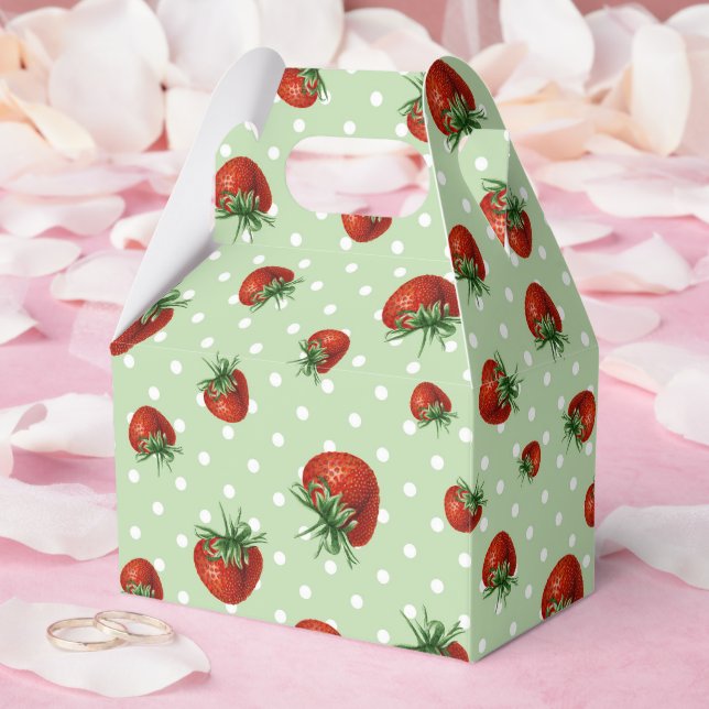 Strawberry Pattern Presentaskar (Bröllop)