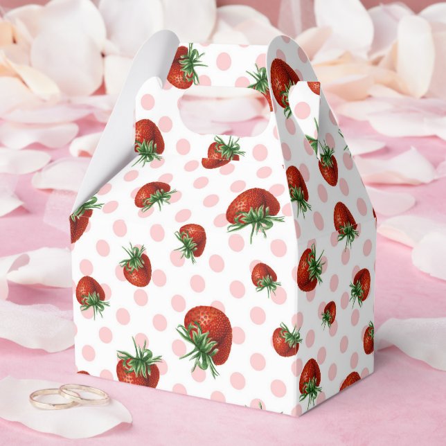 Strawberry Pattern Presentaskar (Bröllop)