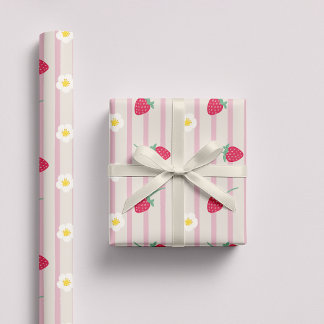 Strawberry PatternWrapping Paper Presentpapper