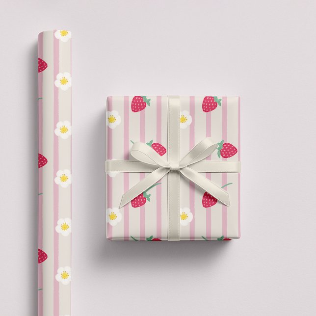 Strawberry PatternWrapping Paper Presentpapper (Skapare uppladdad)