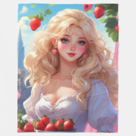 Strawberry princess fleecefilt