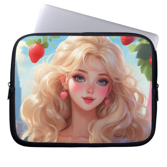 Strawberry princess laptop fodral (Framsidan)