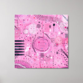 Strawberry Sundae Abstract Art  Canvastryck