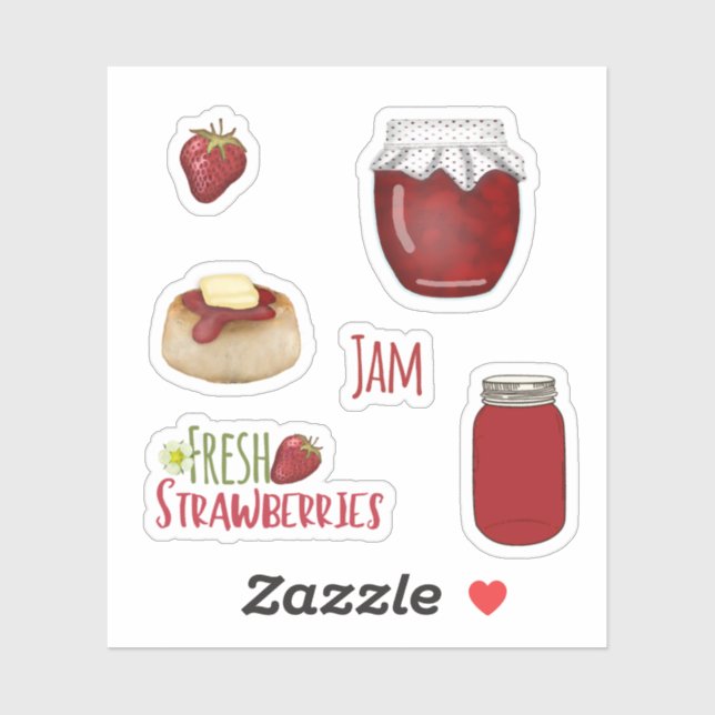 Strawberry Sylt Stickers Klistermärken (Ark)