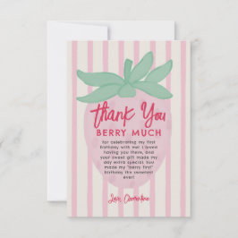 Strawberry Thank you Berry Much Thank You Card Tack Kort