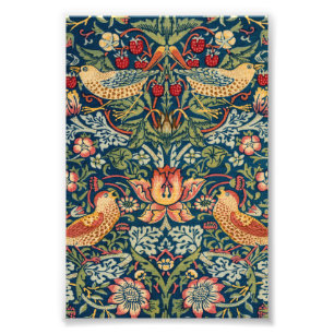 Strawberry Thief av William Morris Fototryck