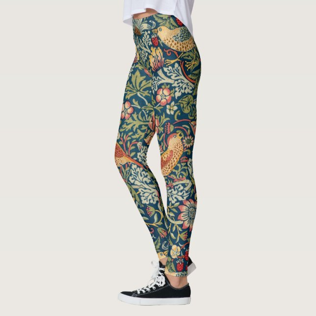 Strawberry Thief av William Morris Leggings (Vänster)