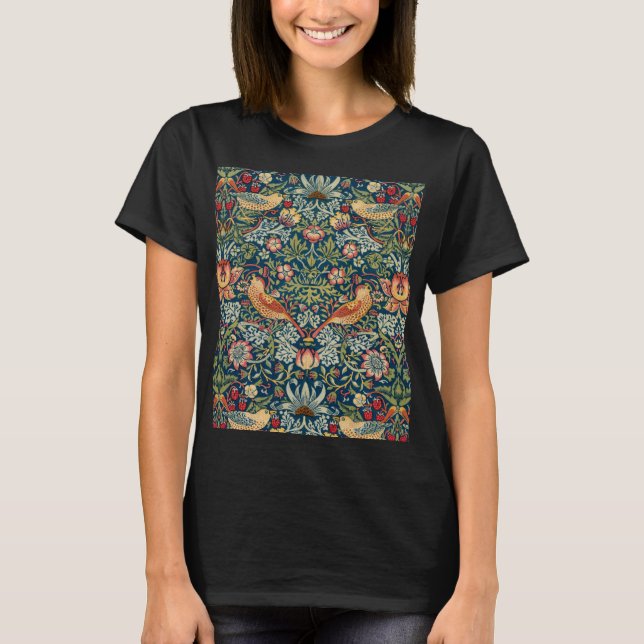 Strawberry Thief av William Morris T Shirt (Framsida)