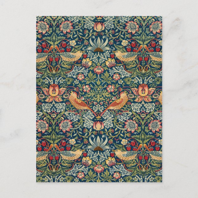 Strawberry Thief av William Morris Vykort (Framsida)