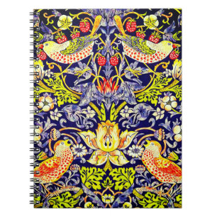 Strawberry Thief Birds William Morris Anteckningsbok