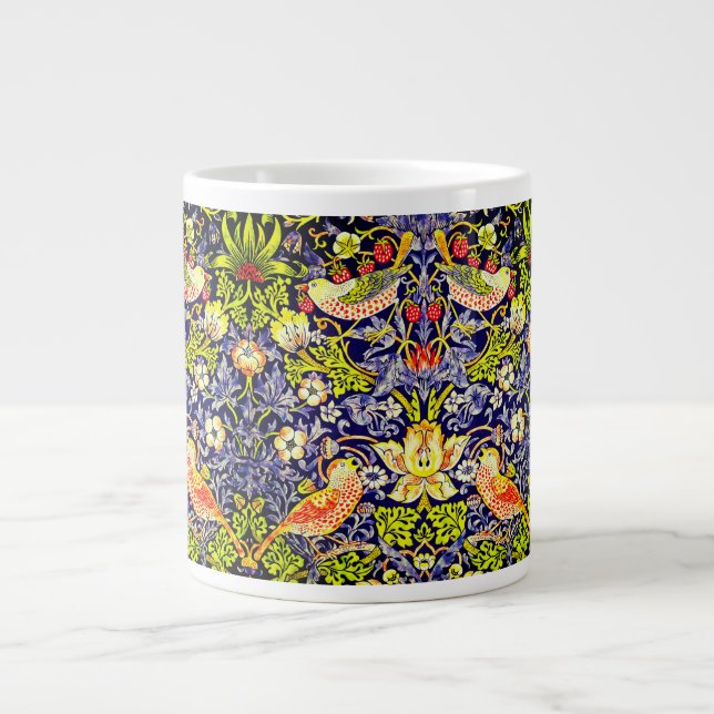 Strawberry Thief Birds William Morris Jumbo Mugg (Framsidan)