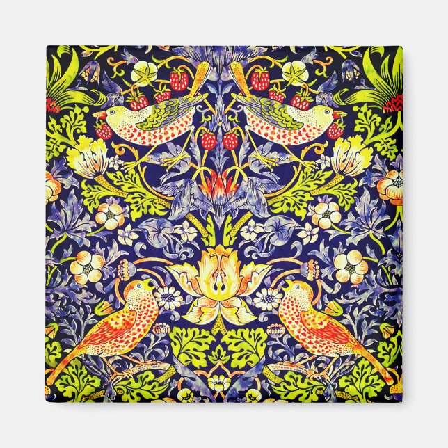 Strawberry Thief Birds William Morris Magnet (Framsidan)